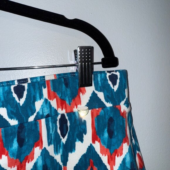 NWT Jones New York Scalloped Hem Ikat Print Stretch Skort L - Picture 4 of 6